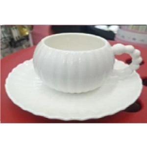 Ceramic coffee cup & saucer set | Керамический набор кофейных чашек с блюдцами (6 чашек, 6 блюдец)