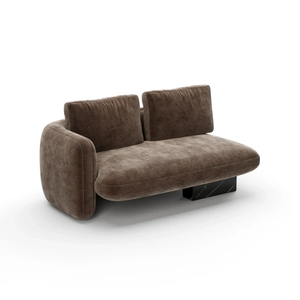 Модульный диван с подушками OVERLAP LAF LOVESEAT DARK TAUPE