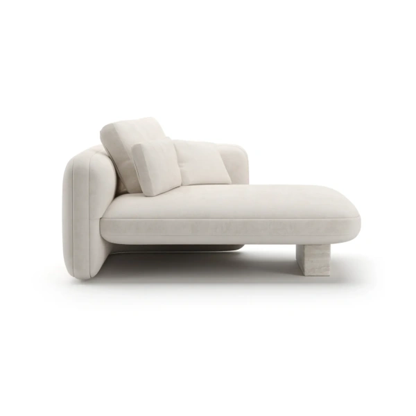 Модульный диван с подушками OVERLAP RAF CHAISE ECRU
