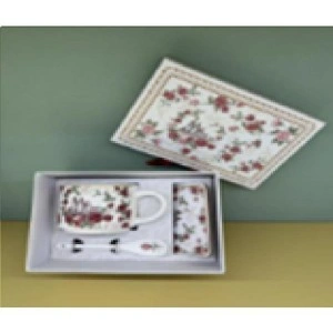 Cup with stand and spoon set | Чашка с подставкой и ложкой, комплект
