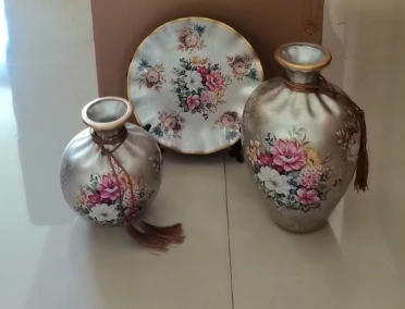 Decorative set (plate + 2 vases) | Декоративный набор (тарелка + 2 вазы)