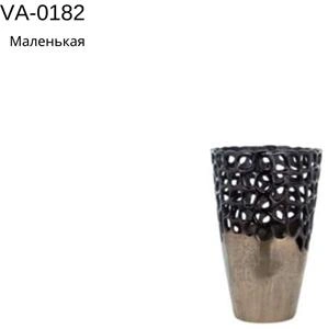 Ваза Flore малая черная/золотая/ Vase Flore small Black/gold
