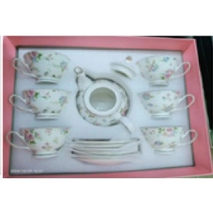 Ceramic coffee cup & saucer set | Керамический набор кофейных чашек с блюдцами (6 чашек, 6 блюдец)