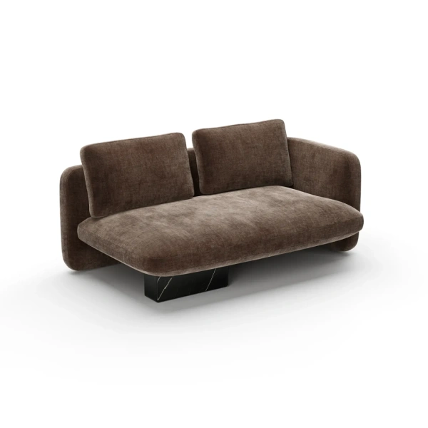Модульный диван с подушками OVERLAP RAF LOVESEAT DARK TAUPE